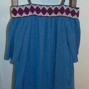 BOHO Cold Shoulder Peasant Blouse